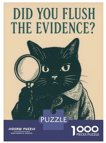 1000-Teile-Puzzle Für Erwachsene, Puzzle Did You Flush The Evidence, Puzzle Für Erwachsene, Familienspiele, Handgeschwindigkeitsrennen, Geburtstagsgeschenk, Geschenke, 52x38cm/1000pcs