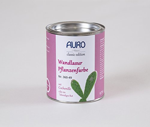AURO Lasure murale végétale, Cochenille- No. 360-49 - 0,75 Litre