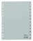 Durable Zahlenregister (A4, geprägte Taben 1-12, PP volldeckend) 25 Stück, grau, 651210