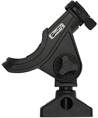 Scotty #280-BK Baitcaster/Spinnrutenhalter mit seitlicher Deckhalterung #241 (schwarz), klein