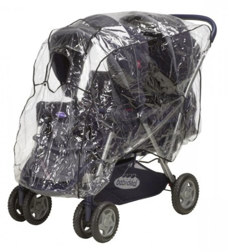 Playshoes 448901 Regenverdeck, Regenschutz, Regenhaube für Geschwisterwagen/Tandemwagen mit Kontaktfenster