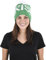Rhode Island Strickmütze mit Pompom-Pom-Mütze, Grün/Weiß
