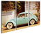 islandburner Bild Bilder auf Leinwand Käfer V3 Retro Style 3p XXL Poster Leinwandbild Wandbild Dekoartikel Wohnzimmer Marke