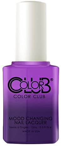 Color Club Mood Changing Nail Varnish Ready to Rock | Purple to Dark Blue, 15 ml