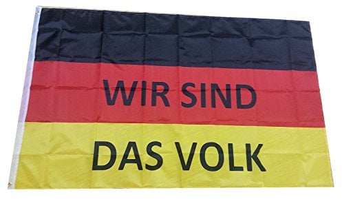 Wir Sind Das Volk Deutschland Fahne, 150 x 90 cm DDR Fahne, Widerstand Flagge, Pegida Protest Reichsfahne, Merkel Muss Weg