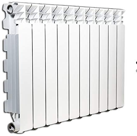 TERMOSIFONE RADIATORE RISCALDAMENTO AD ACQUA O VAPORE ELEMENTI IN ALLUMINIO PRESSOFUSO MARCA: FONDITAL mod. EXCLUSIVO B3 800/100 interasse 800mm (100x80mm (10 elementi))