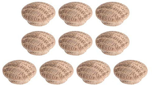 sourcing map Wood Button Plugs 0.47 Inch Oak Hardwood Screw Hole Furniture Plugs 10 Pack