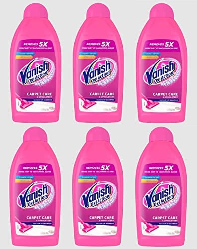 6 Vanish Hand Carpet Shampoo Oxi Action Carpet Care & Upholstery Cleaner 450ml