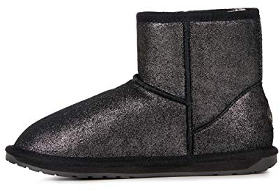 EMU Australia Wallaby Mini Metallic Teens T12358BLACK, Stivali - 38 EU