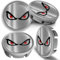 SkinoEu 4 x 65mm Tapas de Rueda de Centro Centrales Llantas Aluminio Tapacubos Compatibles con VW Número de Pieza 3B7601171 / 6U7601171 Gris Plata No Fear CVS 14