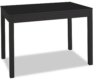 ASTIMESA Mesa de Cocina, Metal, Negro, 100x60cm-extendida 150x60 cms