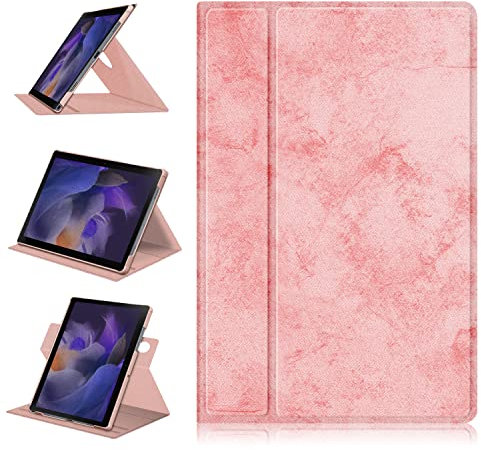 TOPCASE Hülle für Samsung Galaxy Tab A8 2022 10.5 Zoll Tablet Release, Kann Sich Um 360° drehen Smart Case,mit Stifthalter und Standfunktion für SM-X200/X205,Rosa