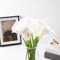 JFBUCF 12 flores artificiales de lirio de cala, 35 cm, diseño de lirios de cala, de tacto real, para decoración de mesa en casa, oficina, color blanco