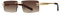 kachawoo Randlose Herren-Sonnenbrille mit Verlaufslinsen, Retro-Rechteck-Sonnenbrille für Männer und Frauen, rahmenlose Brille, modisches Markendesign (gold with brown)