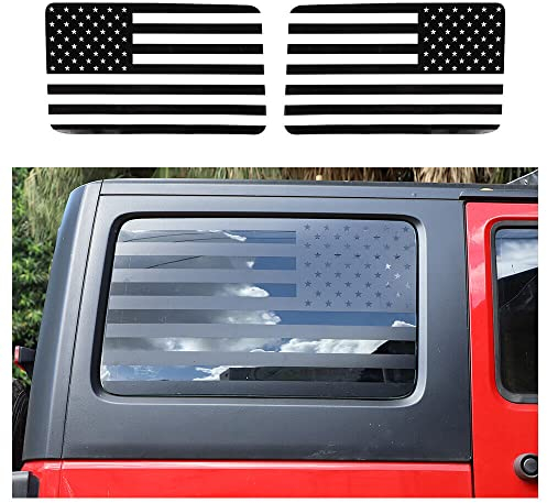 Amerikanische Flaggenfenster-Aufkleber Vinyl Heckfenster Aufkleber für Jeep Wrangler JL JLU 2018-2022 4 Tür