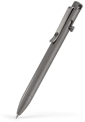 KeyUnity KP01 Stylo À Bille Avec Clip, Stylo À Bille Rétractable En Métal EDC En Alliage De Titane Pour Un Transport Quotidien Sablé