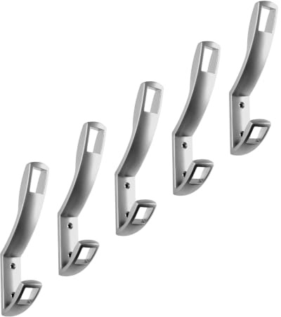 SOTECH 5 x Garderobenhaken PETI 151 x 24 x 71 mm, BA 32 mm Chrom matt | Garderobe