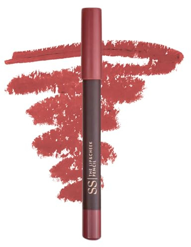SS| Double S Beauty – The Lip&Cheek Pencil | Lipliner | Lipstick | Lipliner | Lippenstift, Lippenstift, Rouge und Lidschatten | Lip Liner (Mar's Kiss - Rosenbraun)
