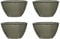 MICA Decorations Tabo Essgeschirr - 11x11x5 cm - Keramik - Créme - Staz von 4