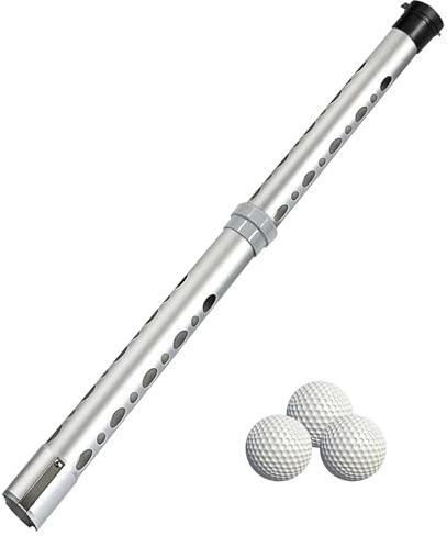 Teksome Tubo per palline da golf in alluminio, professionale per raccogliere palline da golf, in alluminio, resistente e professionale