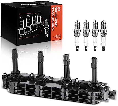 Frankberg 1x Zündspule+4x Zündkerze Kompatibel mit Astra G Caravan T98 1.4L 1.6L 1998-2004 Corsa C X01 1.4L 2000-2009 Vectra B J96 1.6L 1995-2002 Replace# 0242229654