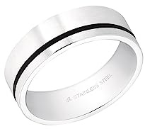 Amor Ring Edelstahl Unisex Damen Herren Ringe, Silber, Kommt in Schmuck Geschenk Box, 9942640