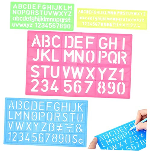 COHEALI 4 Stück Briefvorlagensatz Vorlagen Für Buchstaben Gehirn Spielzeug Namensschablonen Zum Bemalen Druckschablonen Für Den Haushalt Diy-spray Alphabet Plastik Kleinkind Empfindlich