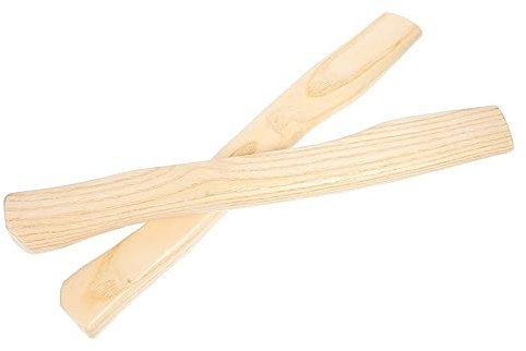 YARNOW 2 Pièces Manche en Bois De Camp Camping Partie Manche De Manche De Marteau De Éclaireur De Bois De Remplacement Haches Et Hachettes Trou Carré