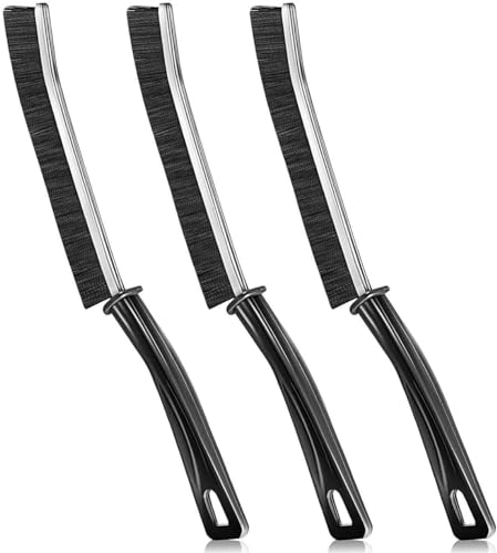 Premium Crevice Cleaning Tool Aluminum Support with 15° Angle Magic Brush, Thin Gap Cleaning Brush for Home Kitchen