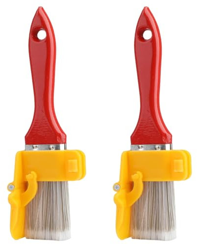 2Pcs Cutting in Paint Brush Paint Edger Cutting in Tools for Painting Paint Edger for Cutting in Interior Wall Concealed Corner Paint Brush for Home Office Room Wall Ceiling Edges Detail Trim