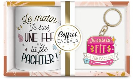 STC Coffret mug porte cle je suis la fee�pachier