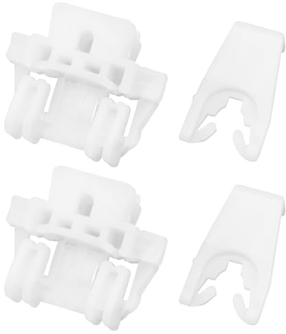 The Lord of the Tools 2 Sets Auto Fronttür Glasregler Befestigungsclips Linke Oder Rechte Vordere Regler Reparatursatz Clips 7700842241 7700842240 Kompatibel mit Renault Clio II Weiß