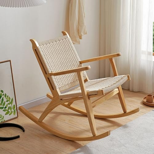 ALEjon Moderner Indoor/Outdoor-Entspannungssessel mit Schaukelfunktion und Armlehnen für Wohnzimmer und Schlafzimmer