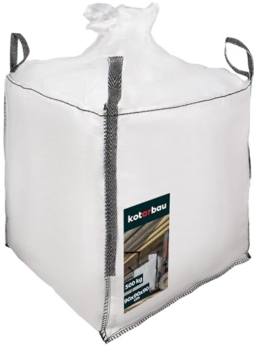 KOTARBAU® Big Bag Säcke 90x90x90cm Gartenabfallsack Stabil Schürze und Auslauftrichter 500kg PP Schwerlastsack Gartenabfallsäcke Gartentasche Abfallsäcke Schuttsäcke Bauschuttsäcke Garten Zubehör