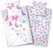 Aminata kids Bettwäsche Schmetterling 135x200 Mädchen Baumwolle Schmetterlinge bunt weiß | YKK Reißverschluss | Tier-Motiv Butterfly - Wende-Bettwäsche-Set weiß lila