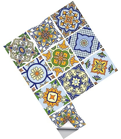 SOESFOUFU 10 Stücke Aufkleber Nachahmung Fliesen Aufkleber Selbst Klebe Dekorative