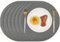 Homcomodar Tischsets Rund 6PCS Schwarz Platzsets Abwaschbar 34cm Platzdeckchen Hitzebeständigem Tisch Tischsets für Küche Abendessen(Dunkelgrau)