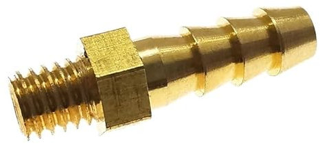 5 pz M4 M5 M6 M8 Filettatura Maschio Metrica A 3mm 4mm 5mm 6mm 8mm Hose Barb OD Ottone Spinato Tubo Raccordo Accoppiatore Connettore(M5x0.8 to 6mm)