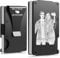 OTXIXTO Herren Kartenhalter Brieftasche mit Geldklammer Gravur Foto/Text Minimalistische Schlank Geldbörse mit RFID Blockieren Kreditkartenhalter mit Geldklammer Brieftasche für Männer Vatertag - B1