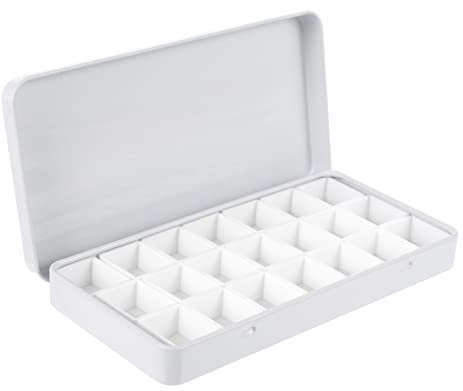 PHENOFICE Aquarellnäschen Satz Wasserfarben Palette Aus Kunststoff Weiß Kompakt Und Reisefreundlich Stabile Aufbewahrungsbox Aus Eisen Für Künstler Und Anfänger