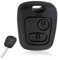 2 Botones Carcasa de Llave del Coche Compatible con Peugeot 107 207 307 406 408 607 y con Citroen C1 C2 C3 C4 C5 Xsara Picasso Berlingo Toyota Aygo Funda de Repuesto Sin Zócalo de Pila