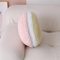 Rundes Kissen Plüschkissen Taillenpolster Macaron Weiches Kissen, Kreatives Keksförmiges Kissen Plüsch Rundes Kissen Dekoratives Sofa Rückenlehne Sitz Taillenkissen Büro (Rosa gelb Clip blau,32x32 cm)