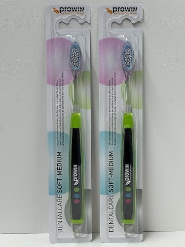 proWIN Zahnbürste DENTALCARE soft-medium - Doppelpack - 2 Stück