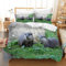 BSYYZQC Bettwäsche 240x220 Otter Bettwäsche-Sets Wiese Bettbezug Weiche Atmungsaktiv Mikrofaser mit Reißverschluss und 2 Kissenbezüge 80x80 für Erwachsene Geeignet