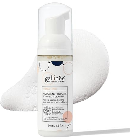 Gallinée - Foaming Face Cleanser - Microbiome Friendly - with Lactic Acid & Prebiotics Complex - Dermatologically Tested & Made in France - For All Skin Types - also in Travel Size