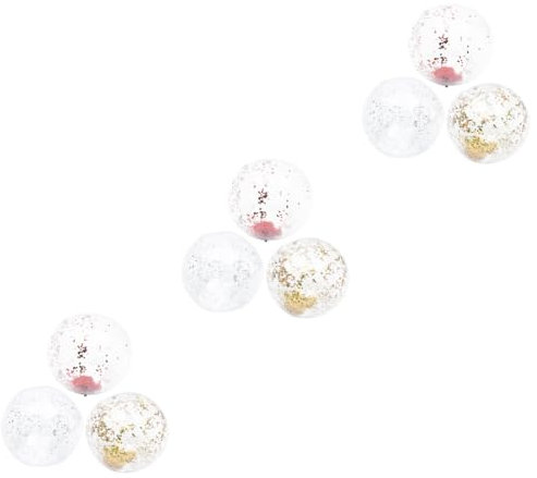 Toyvian 9pezzi Palloni Gonfiabili Pvc Paillettes Giocattoli Estivi Trasparenti Per e Giornate Al