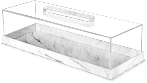 Wezalget Rectangle Cake Tray with Lid, Clear Pastry Display Case, Dessert Serving Tray, Cake Storage for Home Kitchen Wedding Birthday