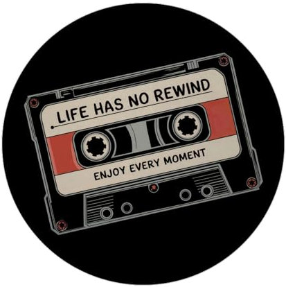 Kassette Retro Magnet Life Has No Rewind Lustiger Magnet für Vintage-Deko