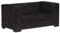 UTSRABFA 2-Sitzer-Sofa Schwarz Echtleder Küchensofa Schlafcouch Big Sofa Kleine Sofa für Küchen Esszimmer Wohnzimmer Balkon