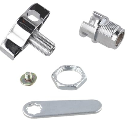 Cerradura de leva sin llave de aleación de zinc para armarios y puertas de muebles, diseño de candado mecánico que proporciona un bloqueo seguro para uso doméstico y de oficina (16 mm)
